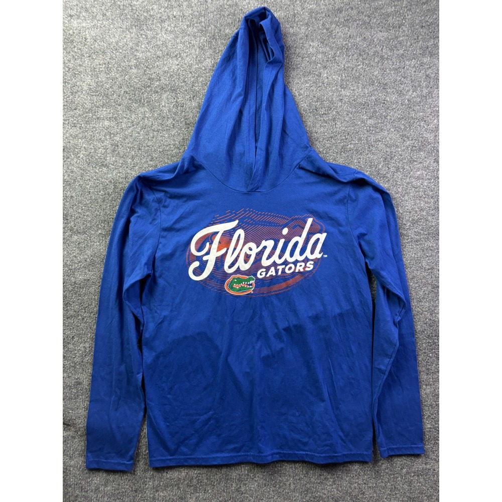 University of Florida Hoodie Mens Medium Blue Gators Long Sleeve‎ Tri-Blend Tee
